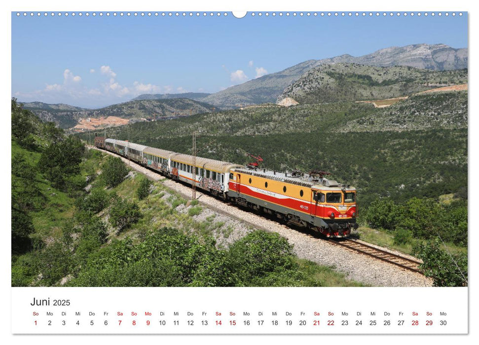 Die bunte Welt der Eisenbahn (CALVENDO Premium Wandkalender 2025)