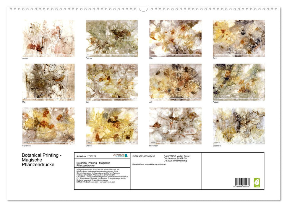 Botanical Printing - Magische Pflanzendrucke (CALVENDO Wandkalender 2025)