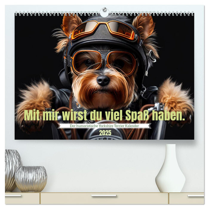 Der humoristische Yorkshire Terrier Kalender (CALVENDO Premium Wandkalender 2025)