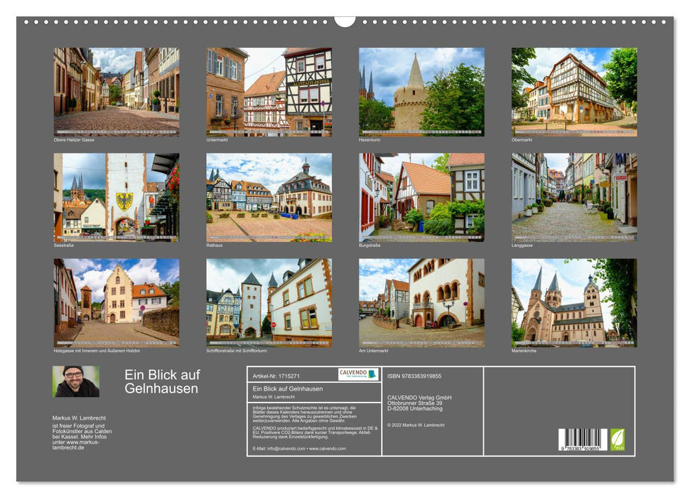 Ein Blick auf Gelnhausen (CALVENDO Wandkalender 2025)