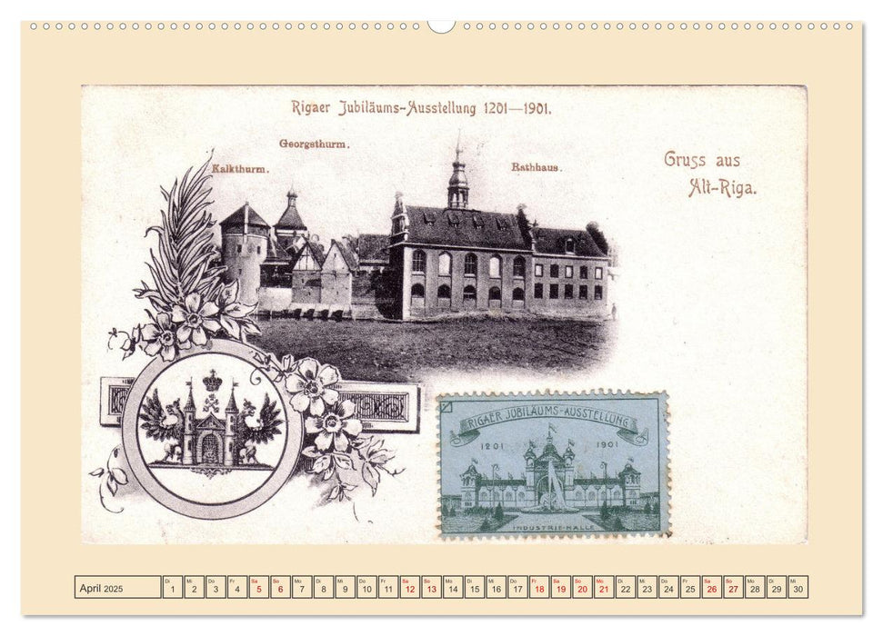 Gruss aus Riga - Historische Ansichtskarten (CALVENDO Wandkalender 2025)