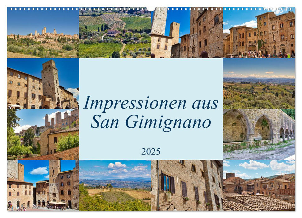 Impressionen aus San Gimignano (CALVENDO Wandkalender 2025)