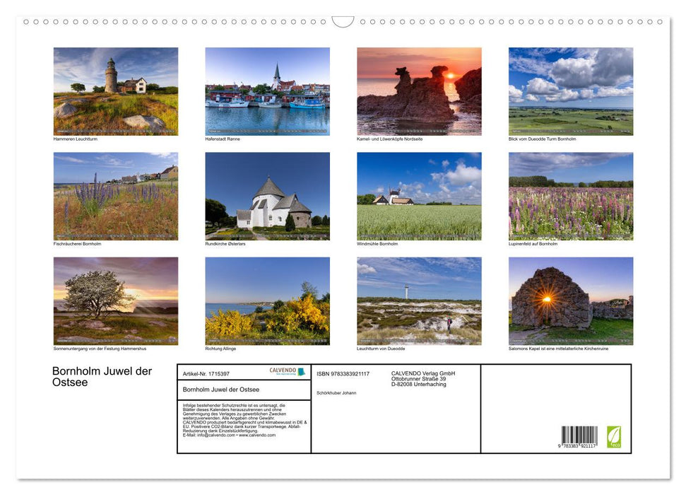 Bornholm Juwel der Ostsee (CALVENDO Wandkalender 2025)