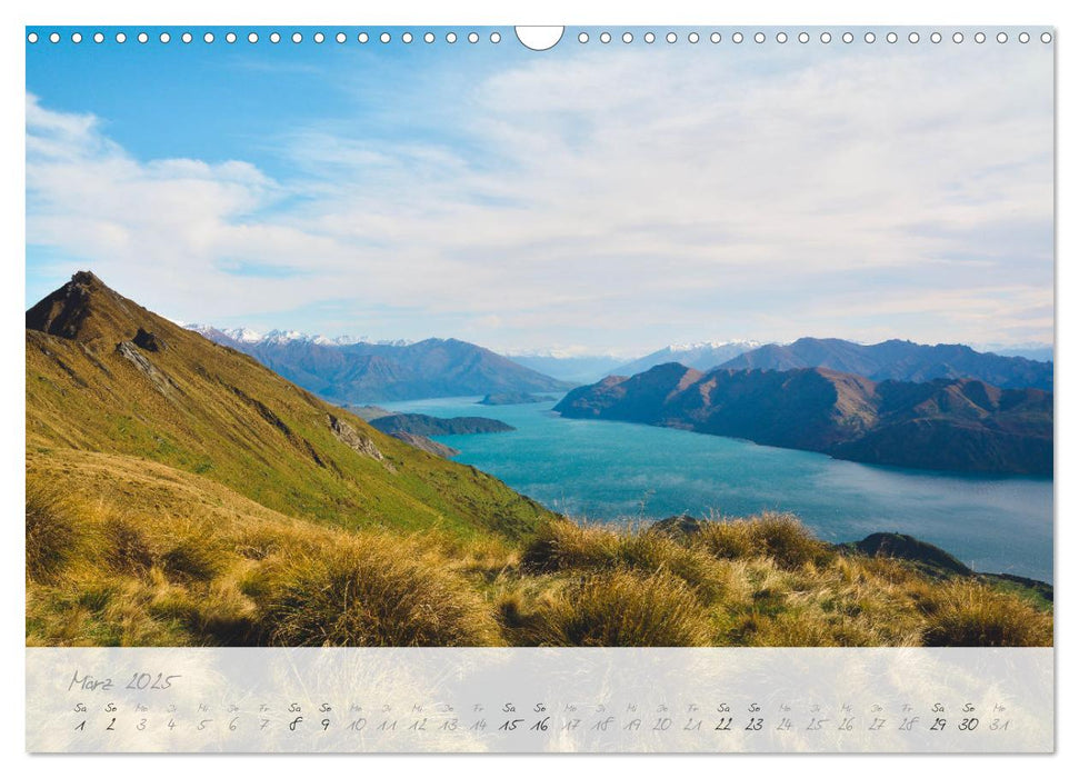 Neuseeland von Nord bis Süd (CALVENDO Wandkalender 2025)