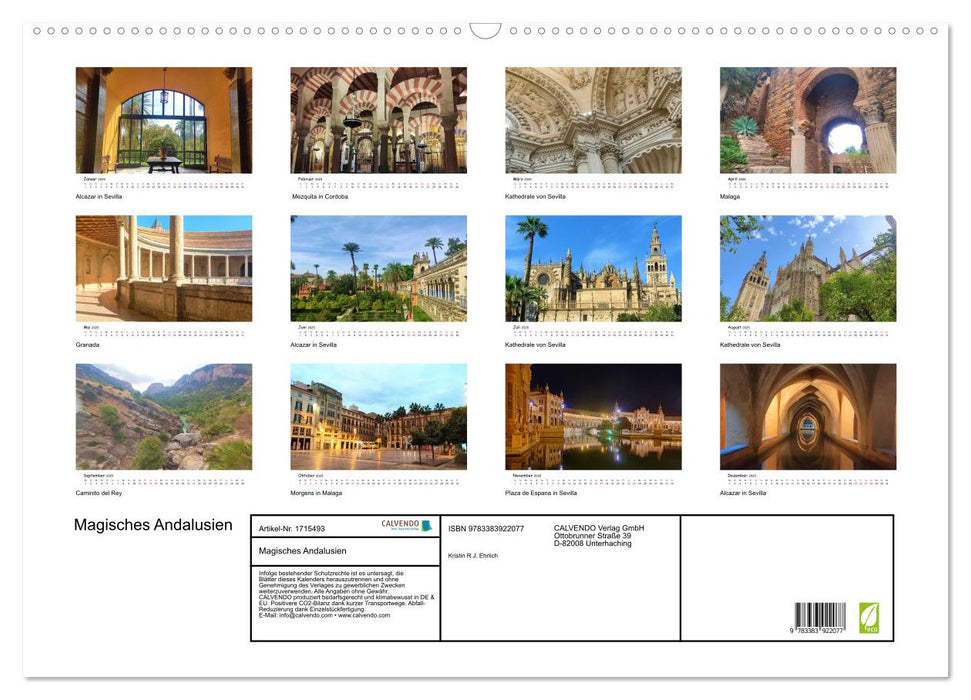 Magisches Andalusien (CALVENDO Wandkalender 2025)