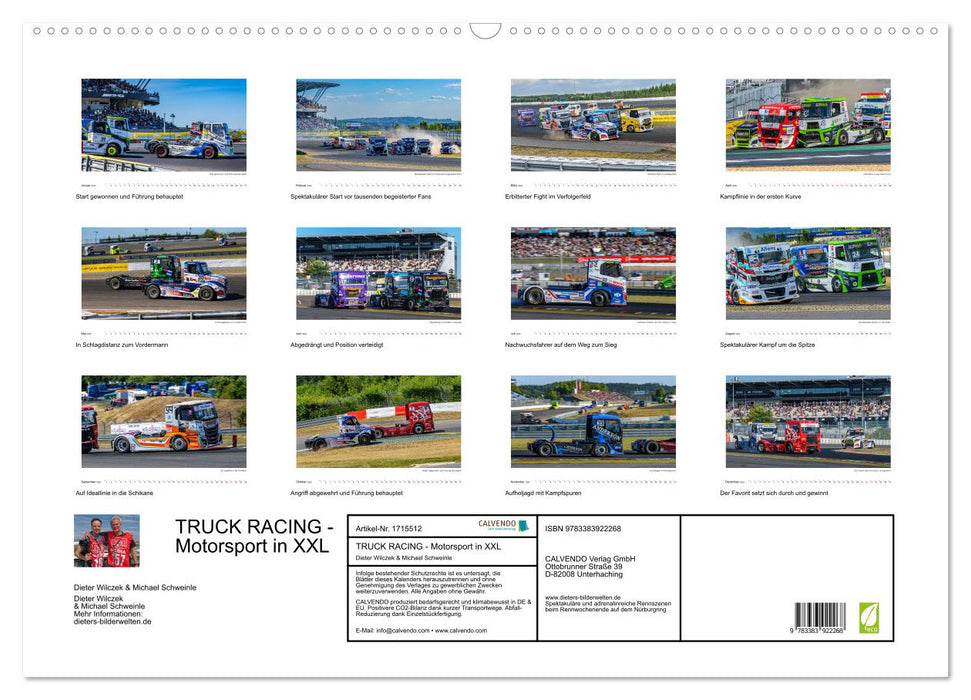 TRUCK RACING - Motorsport in XXL (CALVENDO Wandkalender 2025)