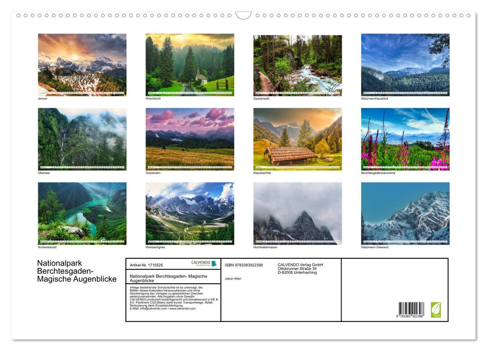 Nationalpark Berchtesgaden- Magische Augenblicke (CALVENDO Wandkalender 2025)