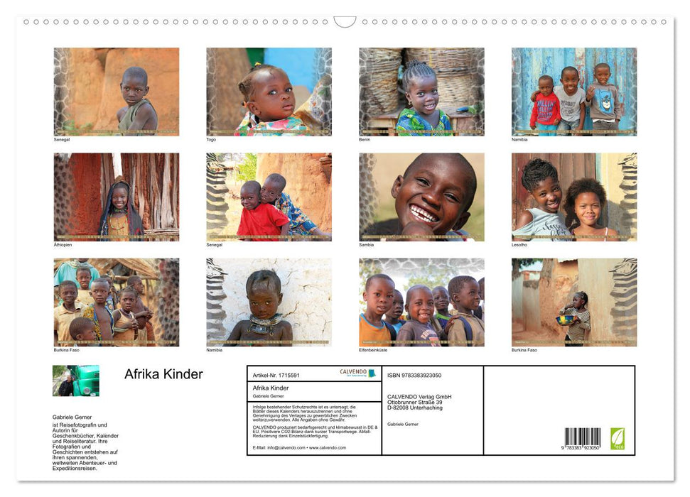 Afrika Kinder (CALVENDO Wandkalender 2025)