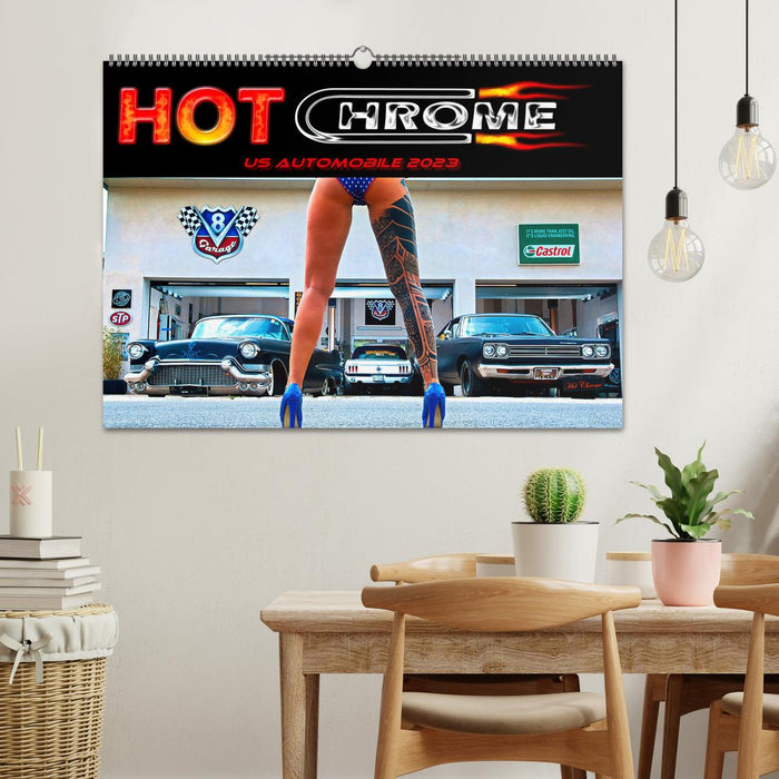 Hot Chrome US Automobile (CALVENDO Wandkalender 2025)