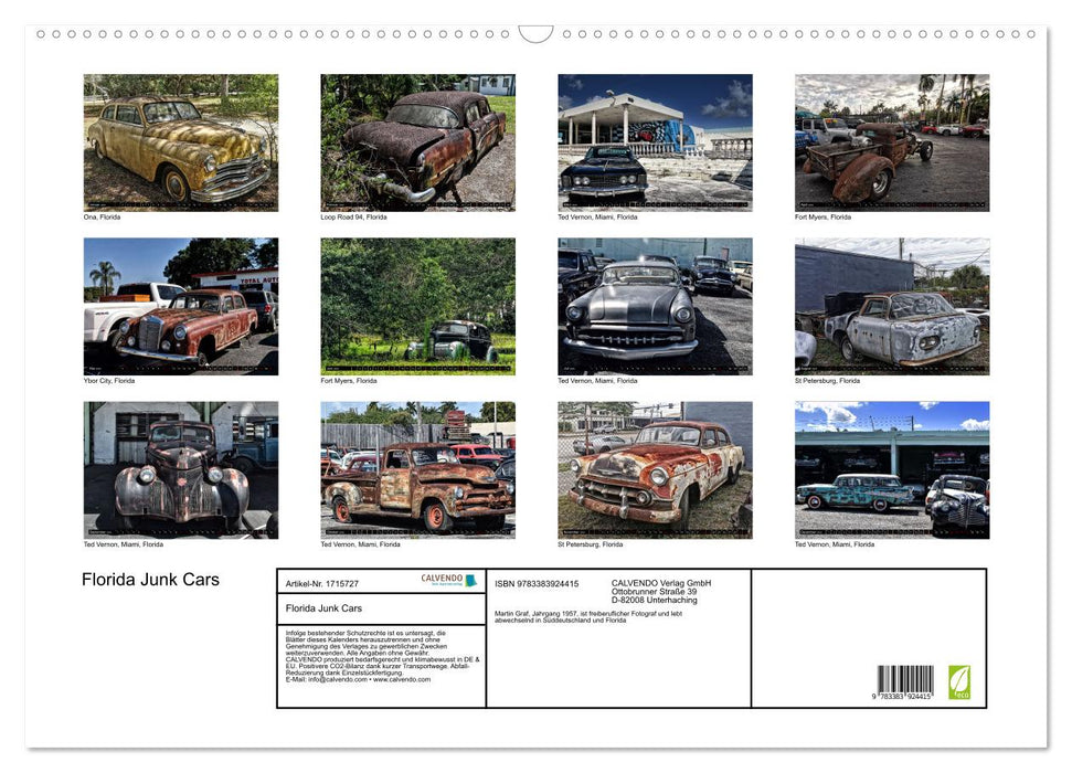 Florida Junk Cars (CALVENDO Wandkalender 2025)