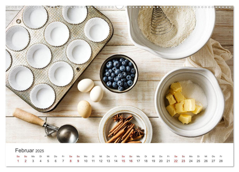 Backen mit Liebe - Selbstgemachtes von Zuhause (CALVENDO Premium Wandkalender 2025)