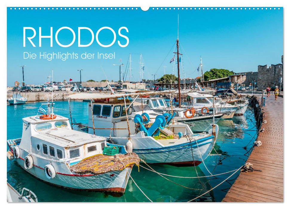 Rhodos - Die Highlights der Insel (CALVENDO Wandkalender 2025)