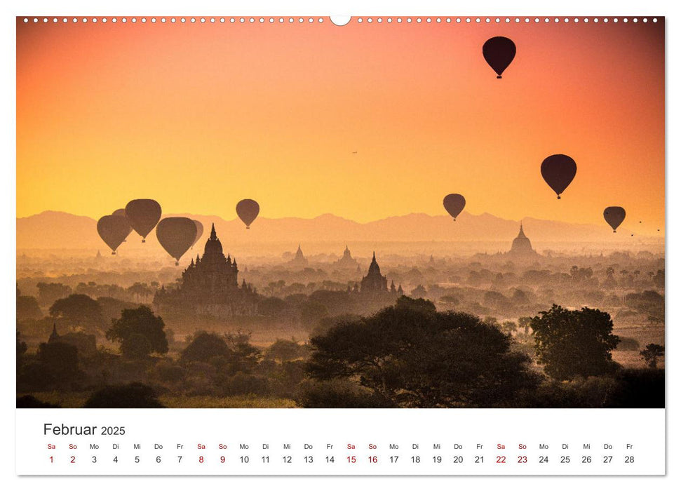 Kunterbunte Heißluftballone (CALVENDO Wandkalender 2025)