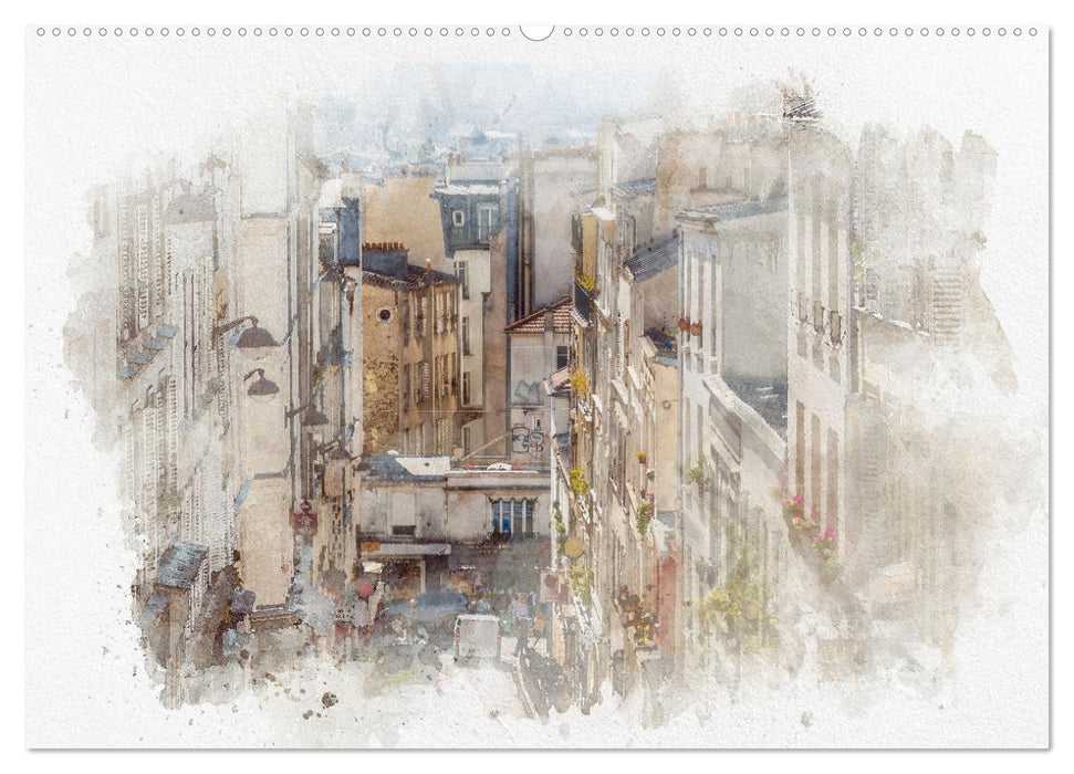 Paris à l'aquarelle (CALVENDO Wandkalender 2025)