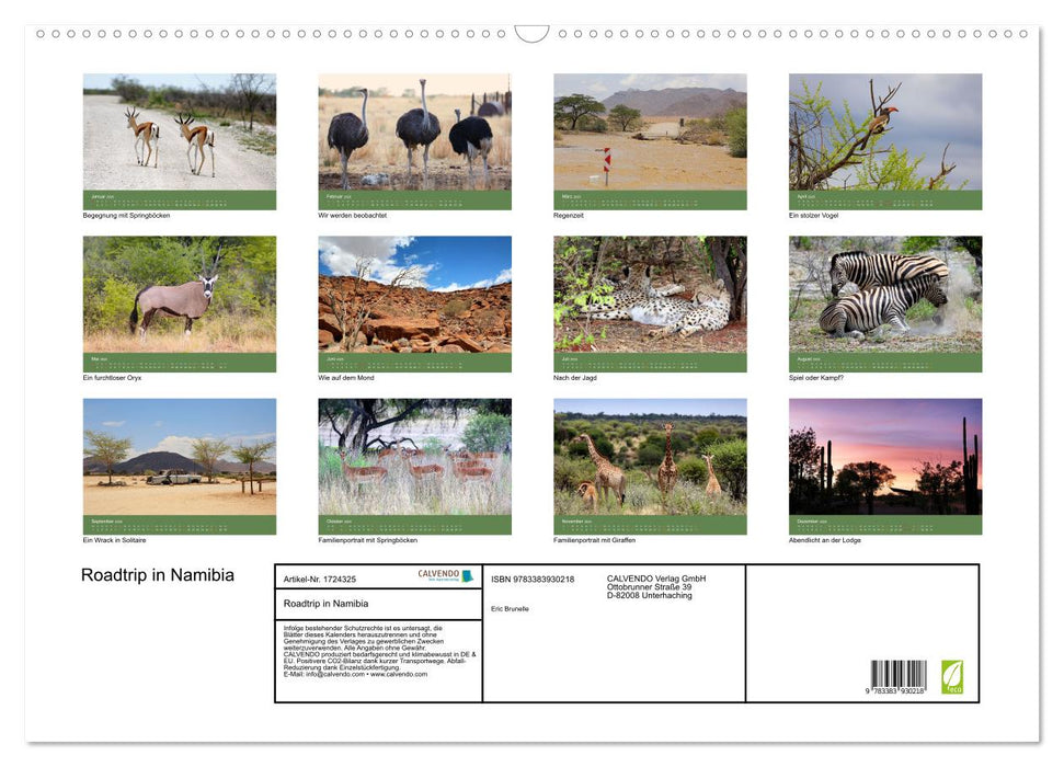 Roadtrip in Namibia (CALVENDO Wandkalender 2025)