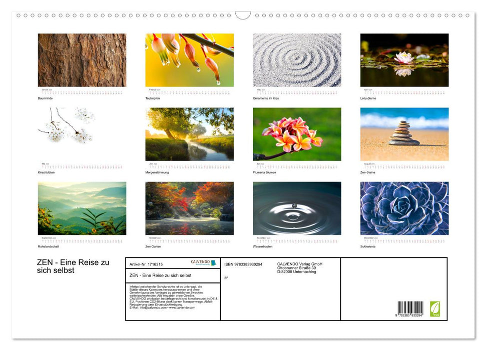 ZEN - Eine Reise zu sich selbst (CALVENDO Wandkalender 2025)