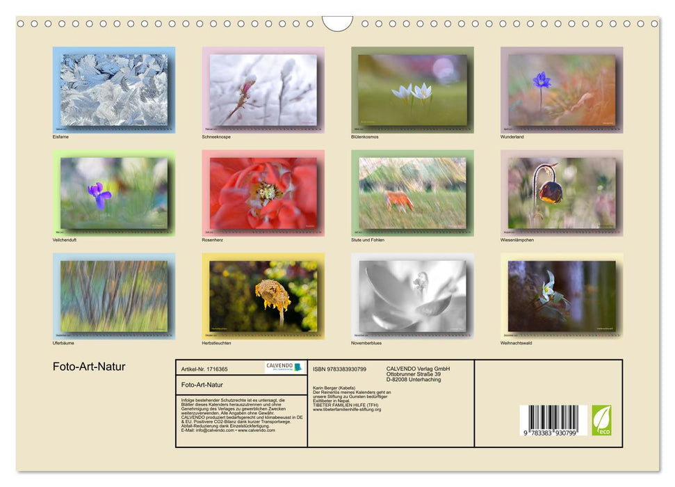 Foto-Art-Natur (CALVENDO Wandkalender 2025)