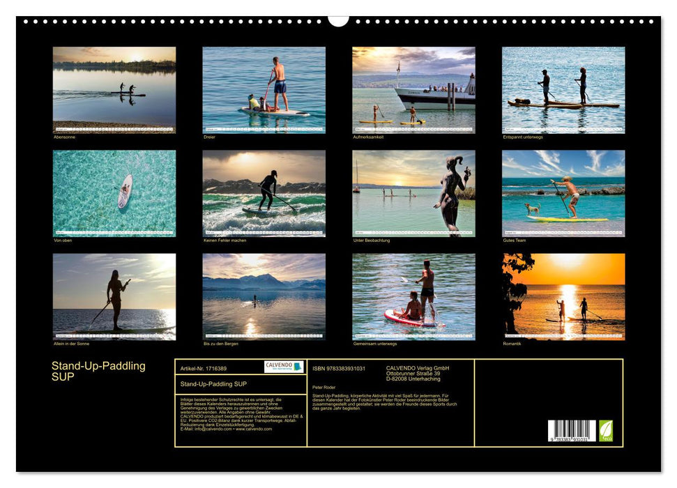 Stand-Up-Paddling SUP (CALVENDO Wandkalender 2025)