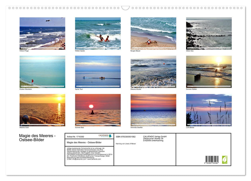 Magie des Meeres - Ostsee-Bilder (CALVENDO Wandkalender 2025)