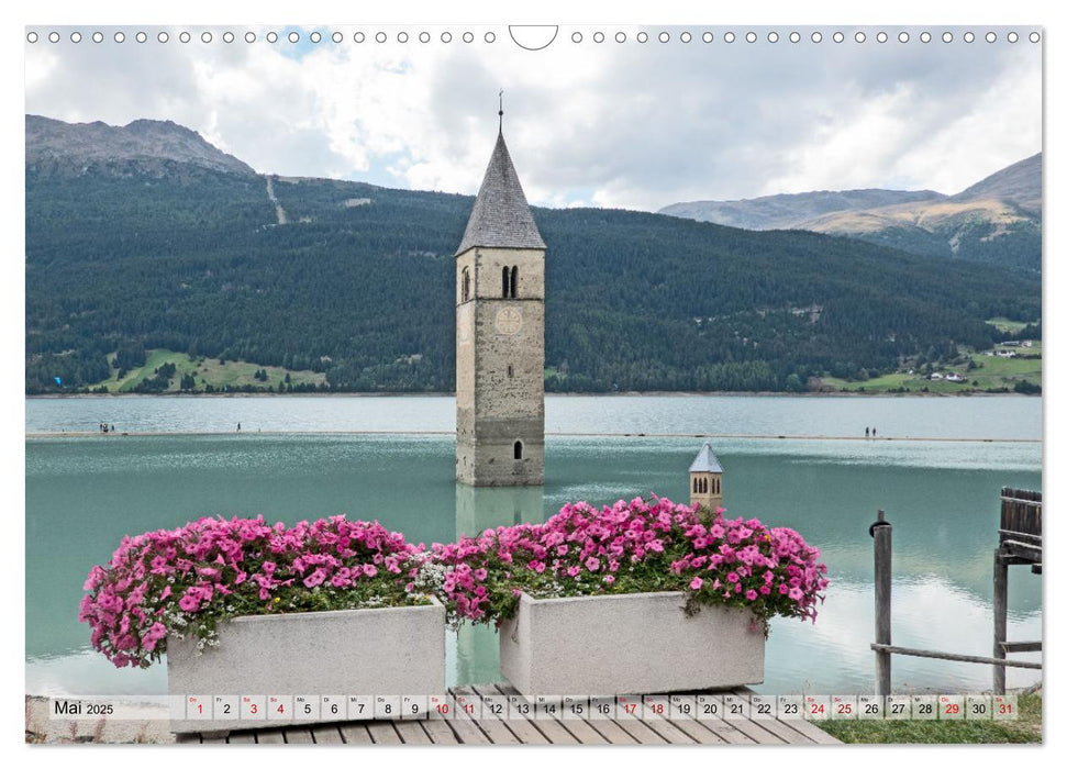 Der Reschensee - ein Panormanen-Abenteuer (CALVENDO Wandkalender 2025)