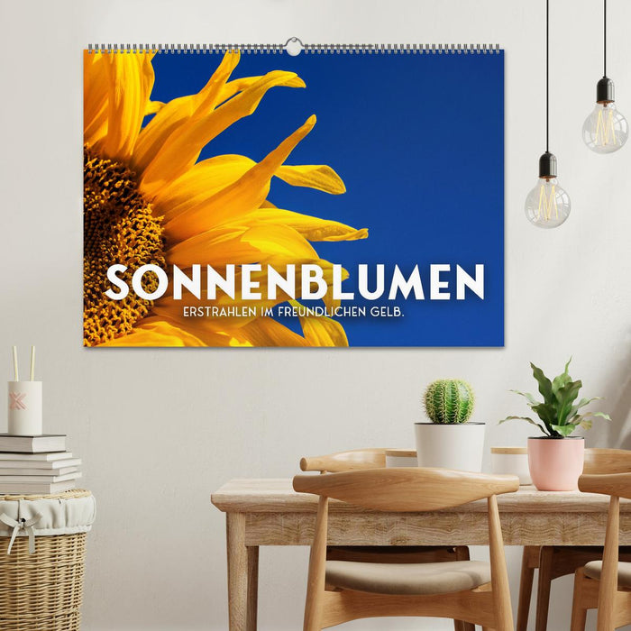 Sonnenblumen - Erstrahlen im freundlichen Gelb. (CALVENDO Wandkalender 2025)