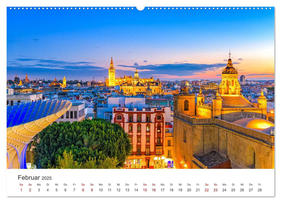 Sevilla - Atemberaubende Architektur (CALVENDO Premium Wandkalender 2025)