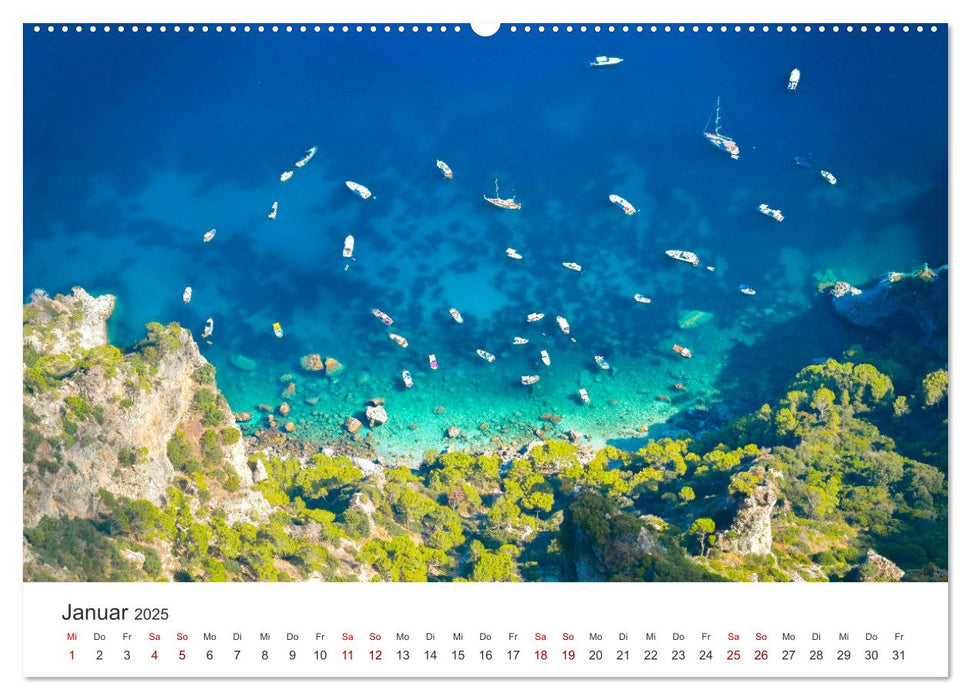 Capri - Im Golf von Neapel. (CALVENDO Premium Wandkalender 2025)