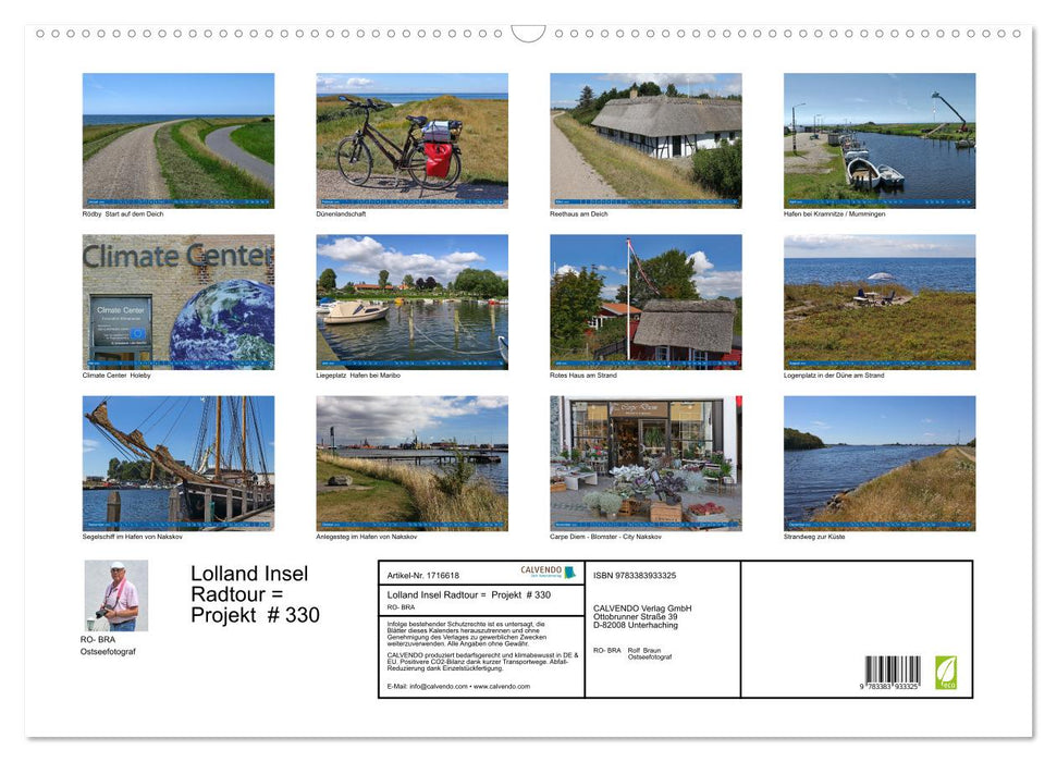 Lolland Insel Radtour = Projekt # 330 (CALVENDO Wandkalender 2025)