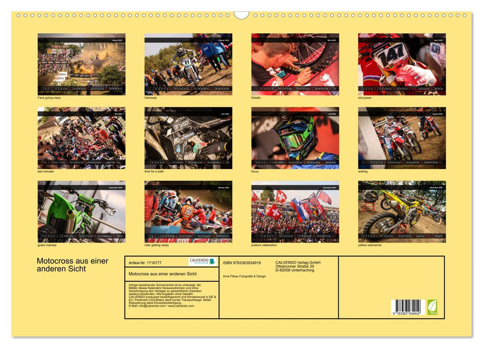 Motocross aus einer anderen Sicht (CALVENDO Wandkalender 2025)