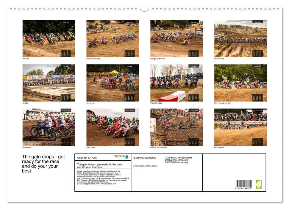 The gate drops - get ready for the race and do your your best (CALVENDO Wandkalender 2025)