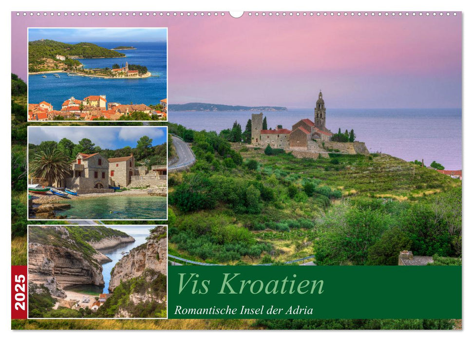 Vis Kroatien - Romantische Insel der Adria (CALVENDO Wandkalender 2025)