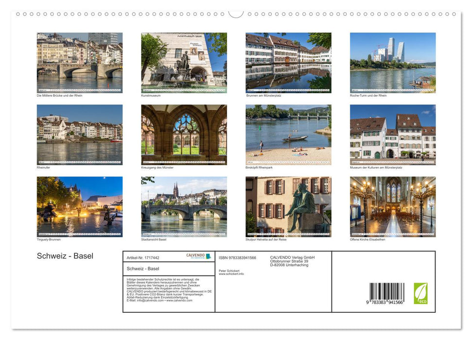 Schweiz - Basel (CALVENDO Premium Wandkalender 2025)