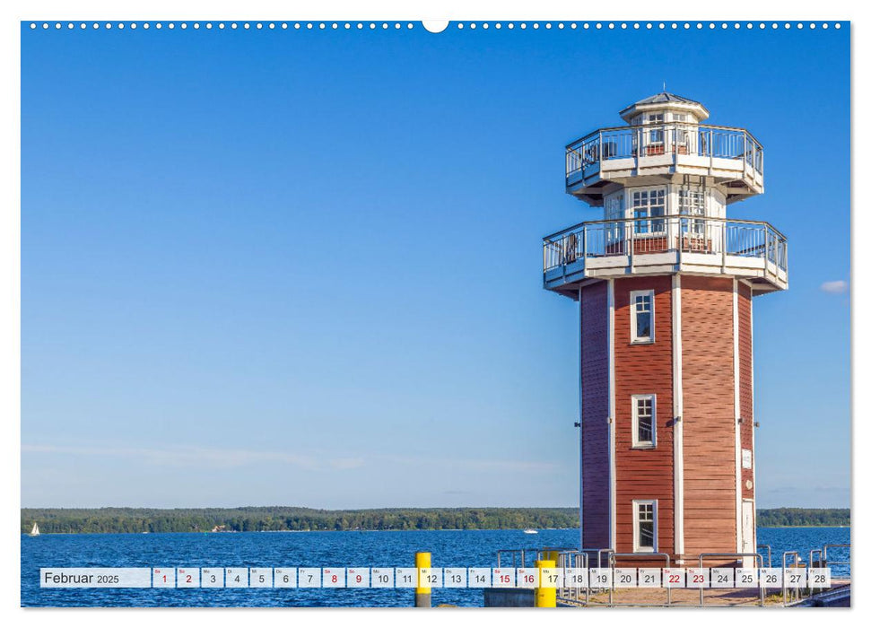 Tour um die großen Seen der Mecklenburgischen Seenplatte (CALVENDO Premium Wandkalender 2025)