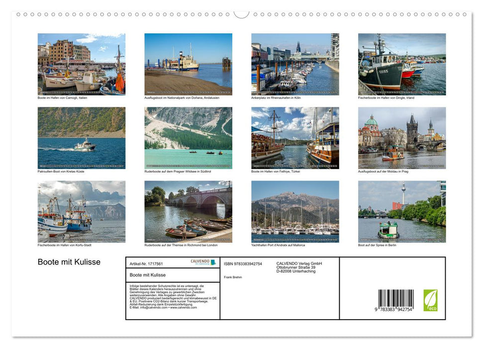 Boote mit Kulisse (CALVENDO Premium Wandkalender 2025)