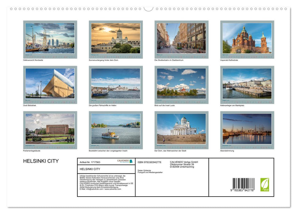 HELSINKI CITY (CALVENDO Premium Wandkalender 2025)