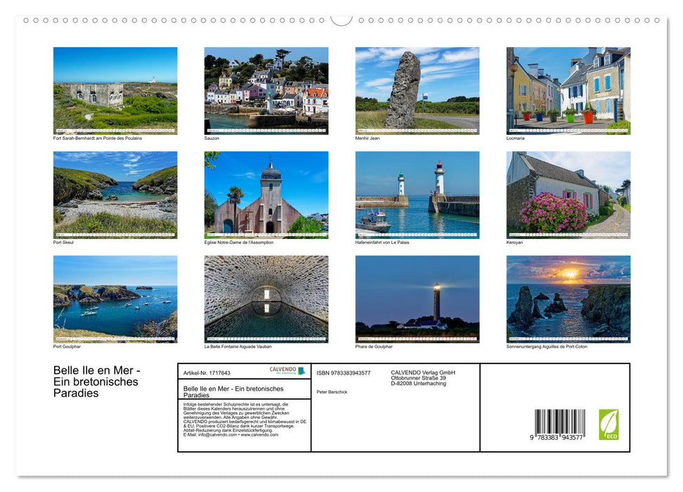 Belle Ile en Mer - Ein bretonisches Paradies (CALVENDO Premium Wandkalender 2025)