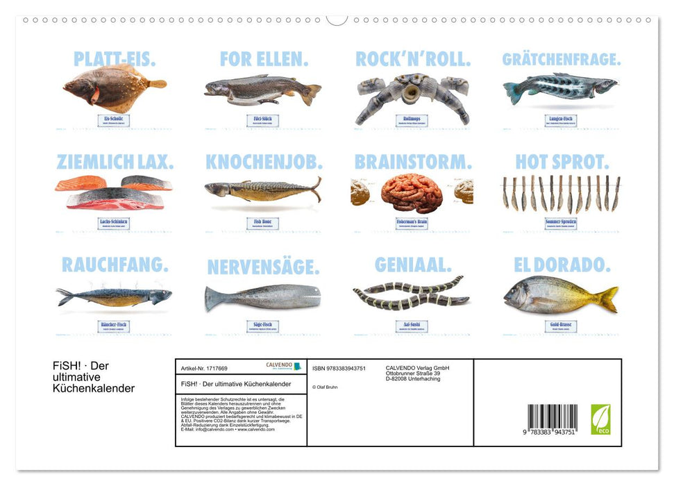 FiSH! · Der ultimative Küchenkalender (CALVENDO Premium Wandkalender 2025)