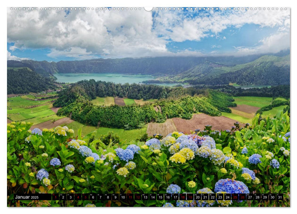 Sao Miguel Azoren - Vulkanisch geprägte Trauminsel im Atlantik (CALVENDO Premium Wandkalender 2025)