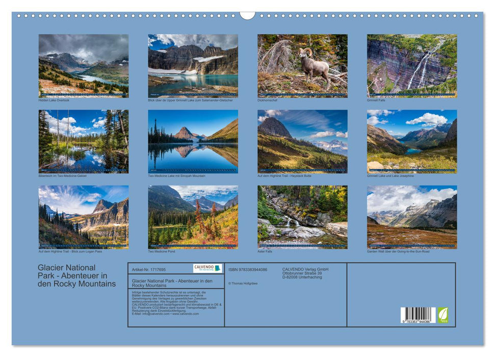 Glacier National Park - Abenteuer in den Rocky Mountains (CALVENDO Wandkalender 2025)