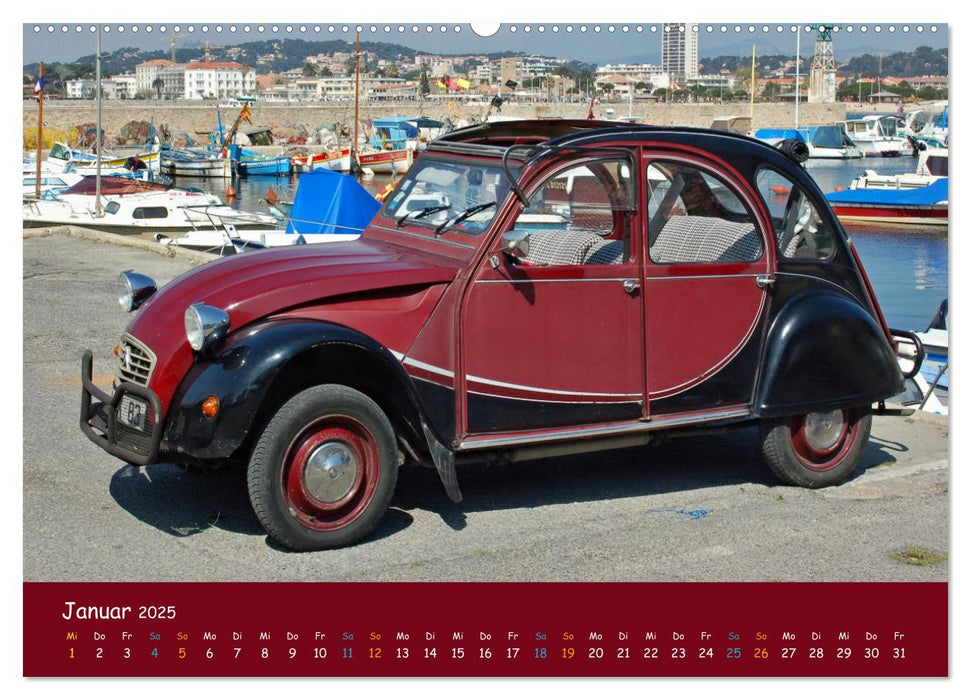 Citroen 2 CV Kult um die Ente (CALVENDO Premium Wandkalender 2025)