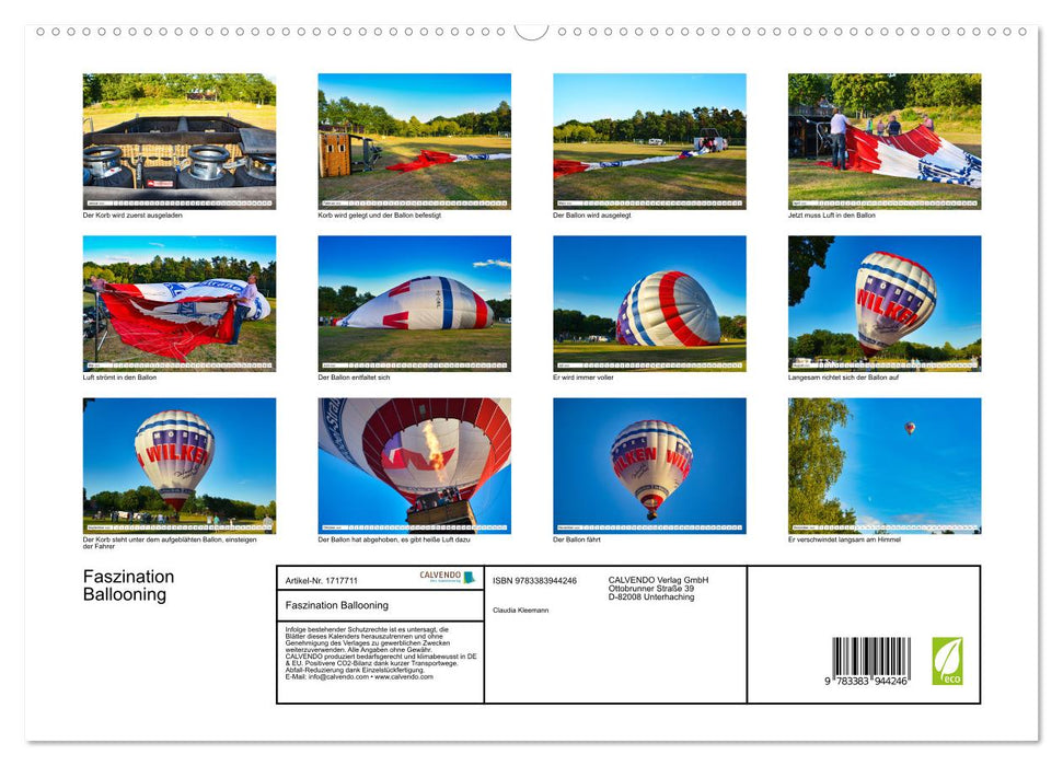 Faszination Ballooning (CALVENDO Premium Wandkalender 2025)