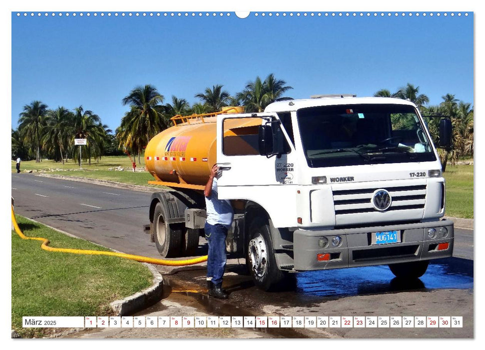 German Trucks - Deutsche LKW in Kuba (CALVENDO Premium Wandkalender 2025)