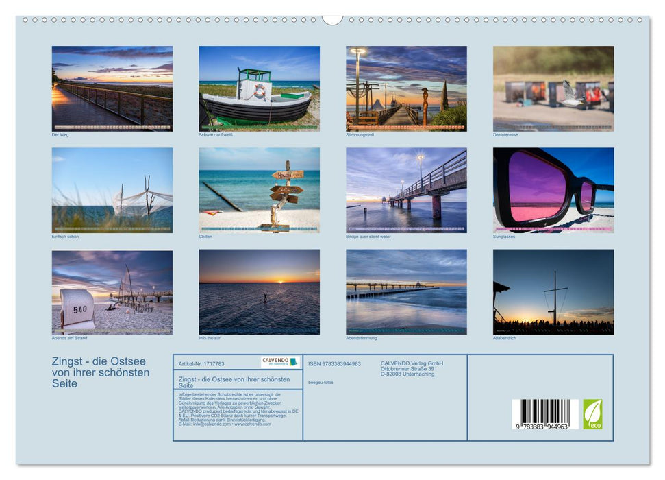 Zingst - die Ostsee von ihrer schönsten Seite (CALVENDO Premium Wandkalender 2025)