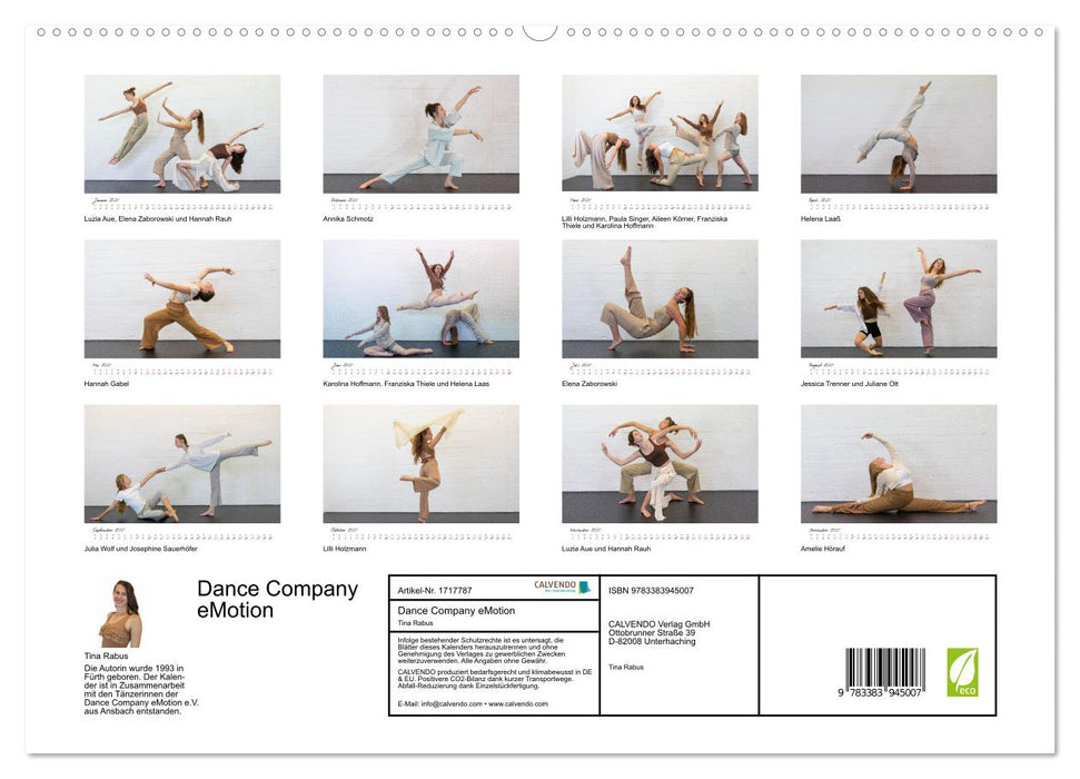 Dance Company eMotion (CALVENDO Premium Wandkalender 2025)