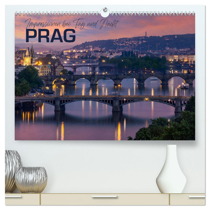 PRAG Impressionen bei Tag und Nacht (CALVENDO Premium Wandkalender 2025)