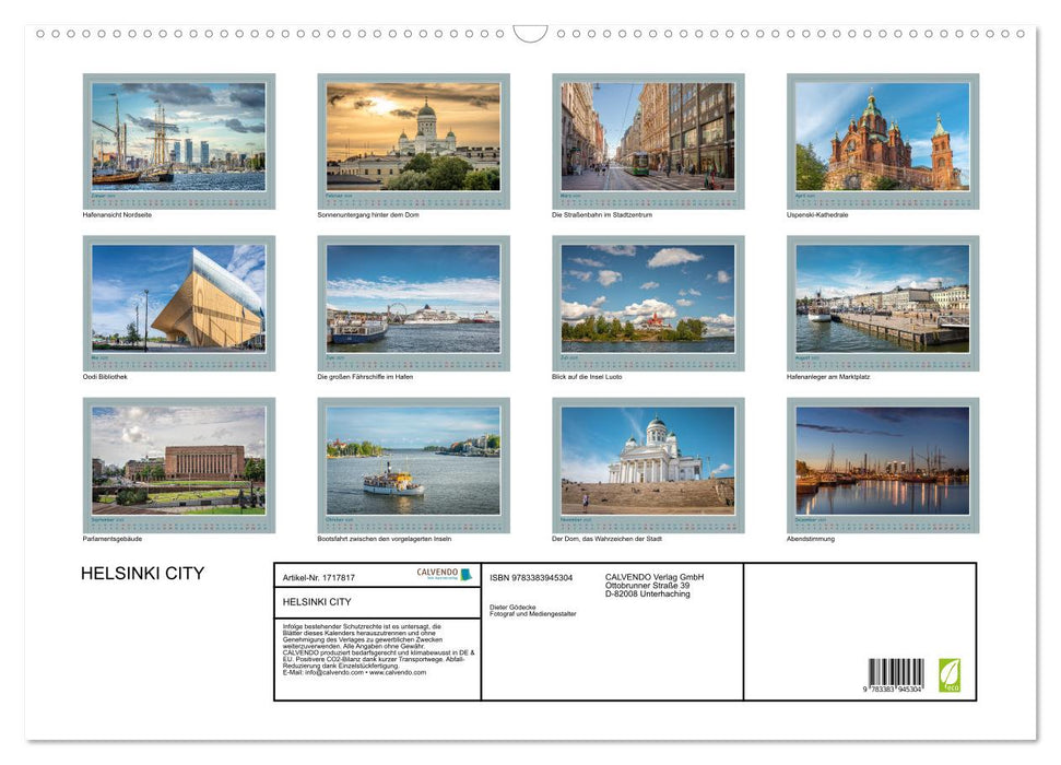 HELSINKI CITY (CALVENDO Wandkalender 2025)