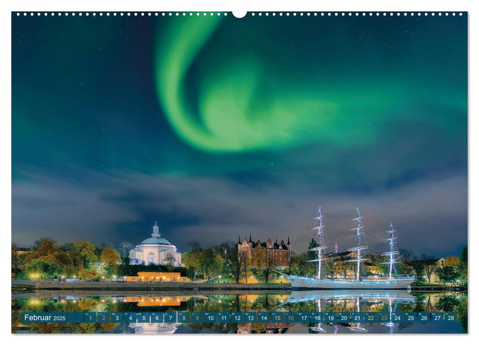 Polarlichter, Kometen, Blutmond: Nachthimmel über der Welt (CALVENDO Premium Wandkalender 2025)