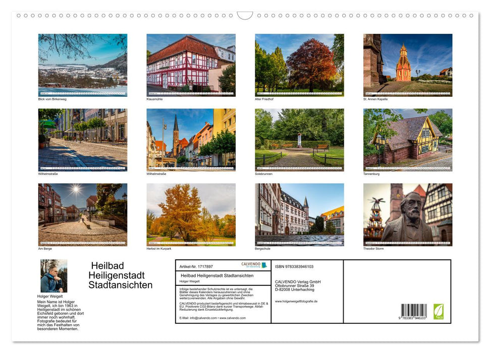 Heilbad Heiligenstadt Stadtansichten (CALVENDO Wandkalender 2025)