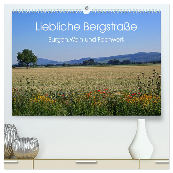 Liebliche Bergstraße - Burgen, Wein und Fachwerk (CALVENDO Premium Wandkalender 2025)