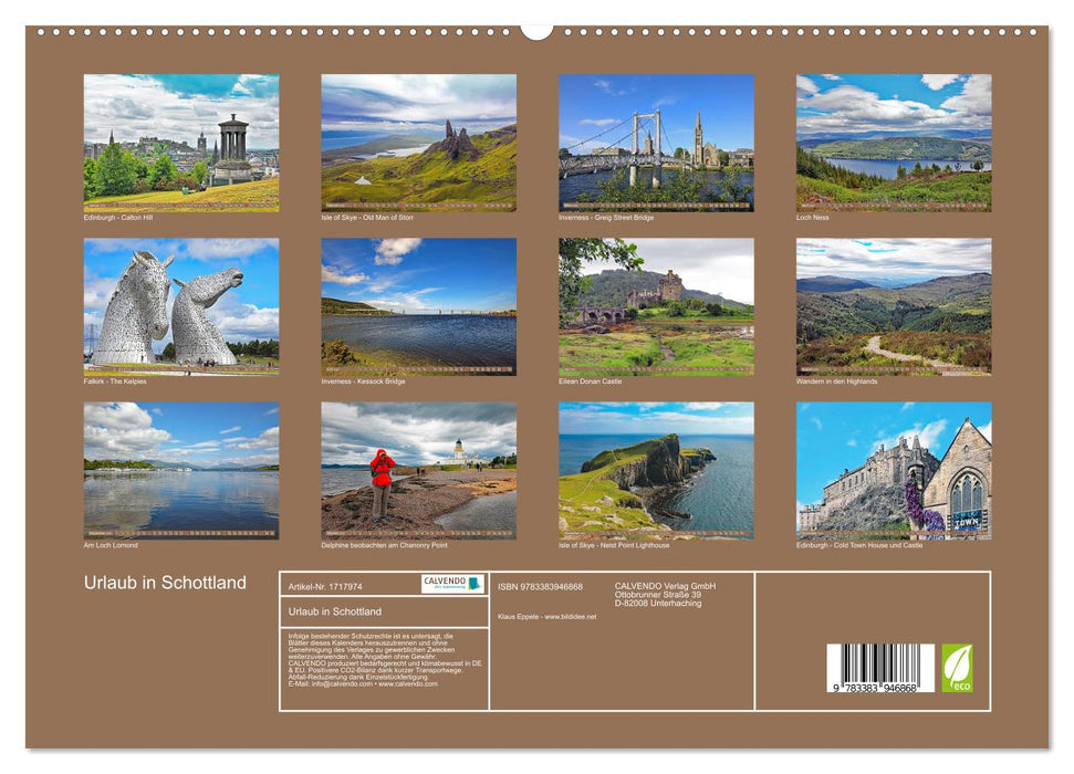 Urlaub in Schottland (CALVENDO Premium Wandkalender 2025)